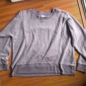 ZELLA fuzzy crew neck sweater